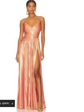 Retrofete | Dresses | Doss Dress In Champagne Gold Retrofete | Poshmark